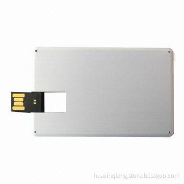 Credit Card USB Flash Drive, 128MB-64GB Capacity